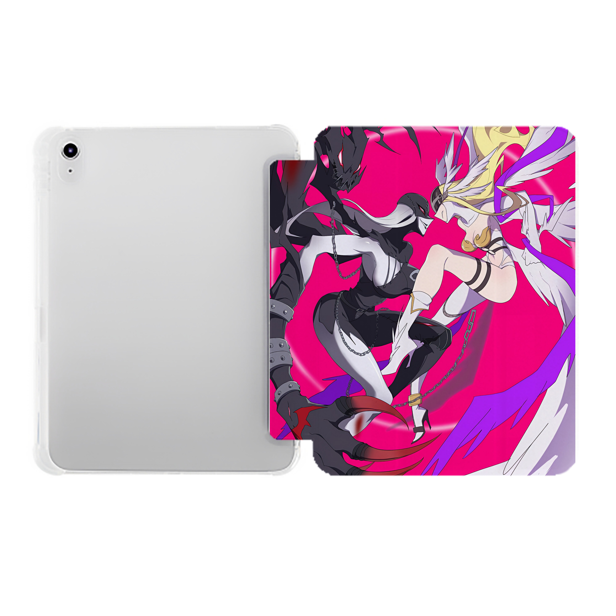 （画像用） Digimon デジタルモンスター/デジモン IPad ケース ペン収納付き 三つ折りスタンド PUレザー×シリコン 対応機種9.5/10.5/10.9インチ